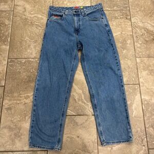 Empyre Loose Fit Skate Jeans Mens 30 Medium Wash Blue Baggy Streetwear Denim